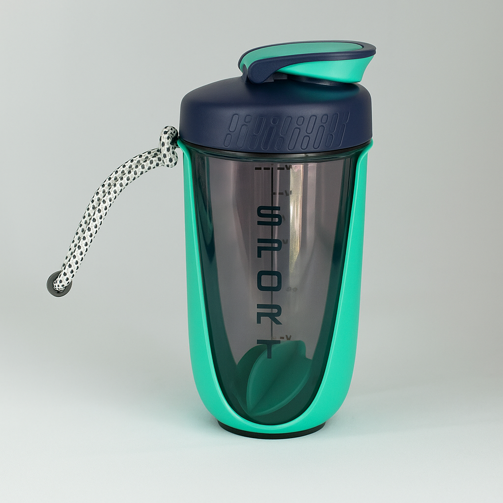 Blendio™ Smart Shaker Bottle – Durable Leak-Proof Protein Mixer (600ml)