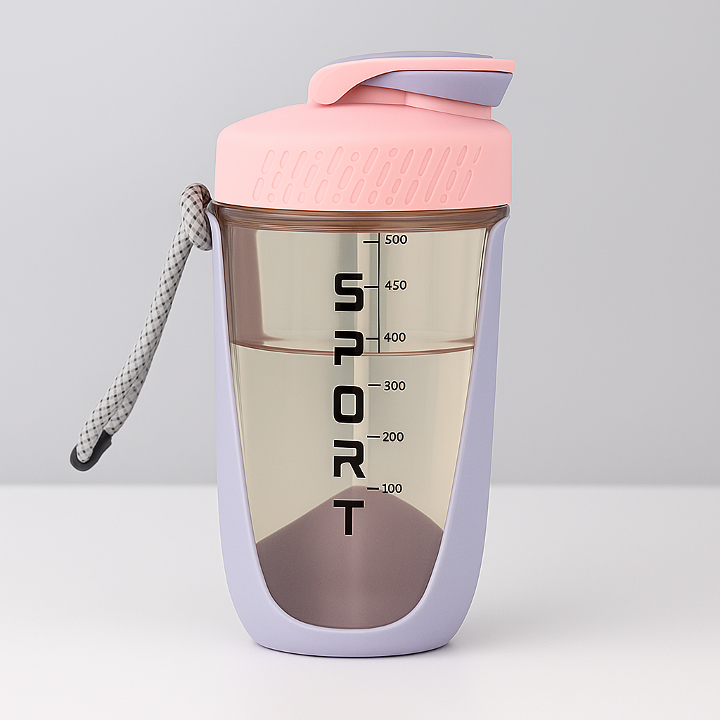 Blendio™ Smart Shaker Bottle – Durable Leak-Proof Protein Mixer (600ml)